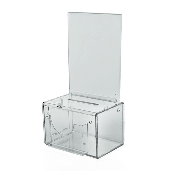 Azar Displays Large Lottery Box, Lock and Keys. Color: Clear 206388 - main